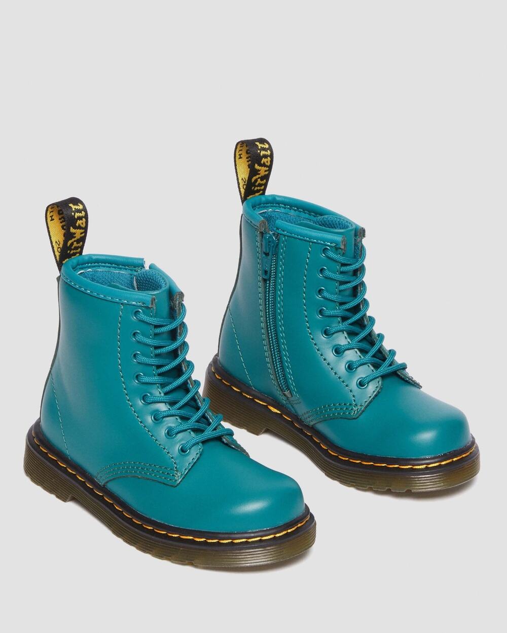 Dr. Martens 1460 Toddler Boots Teal Green Side Zip